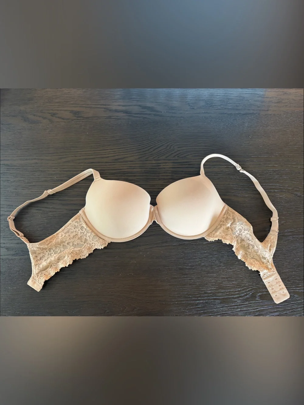 SKIMS Fits Everybody Lace T-Shirt Bra, 36D, Clay - Picture 1 of 7